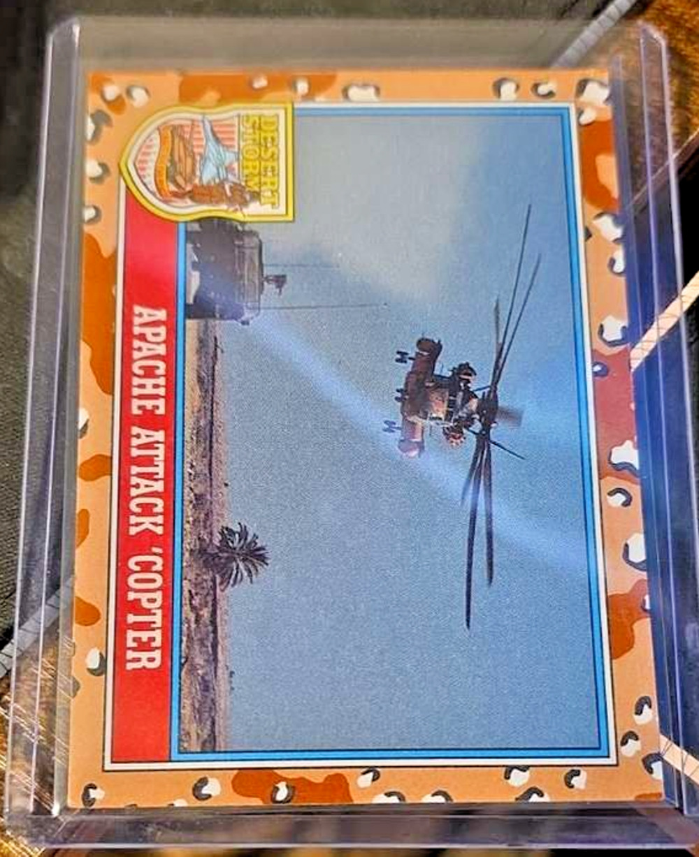 1991 Topps Desert Storm #128 Apache Attack 'Copter Card
